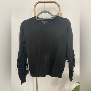 Black sweater with fringe